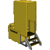 Mining Toilet with Enclosure